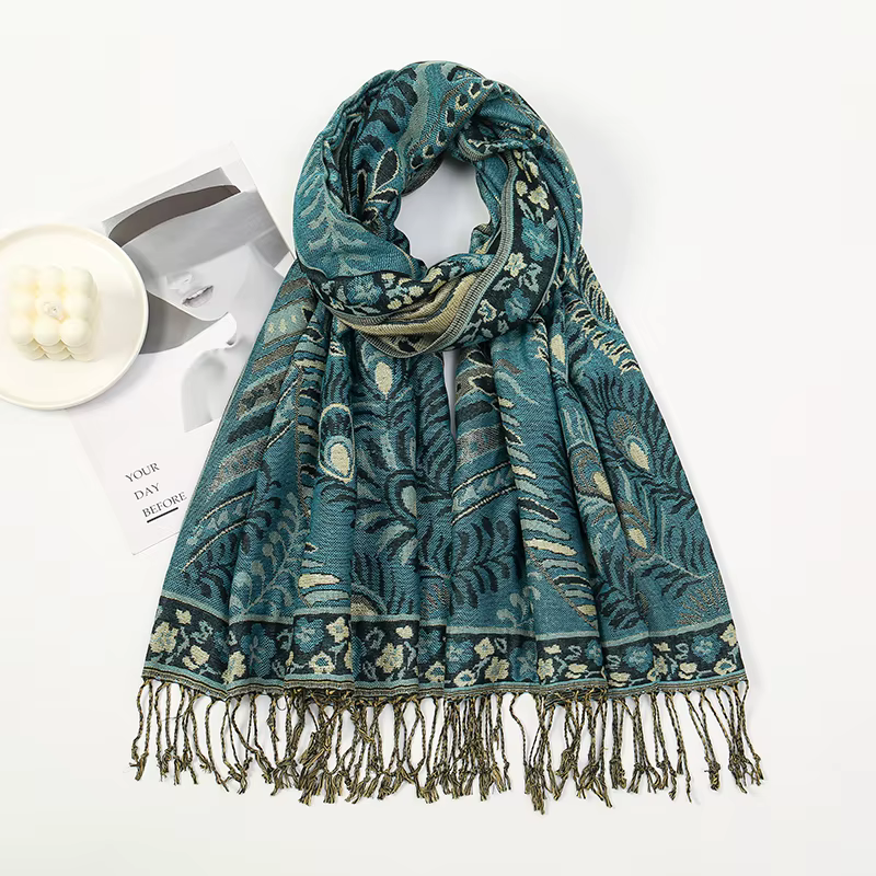 Cachemire sentiment Paisley écharpe pour femmes Pashmina châles gland Hijab tête enveloppement Femme hiver foulards Foulard Bufanda 2025