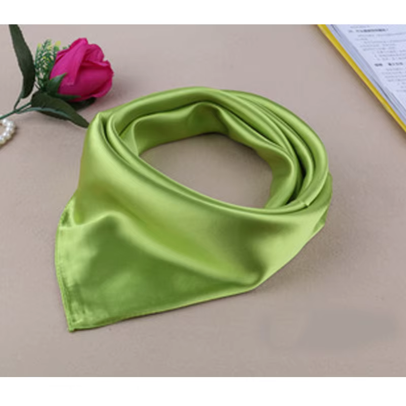 Quatre saisons nouveau solide couleur femmes soie foulard mode compagnie aérienne hôtesse Occupation 60X60cm petit