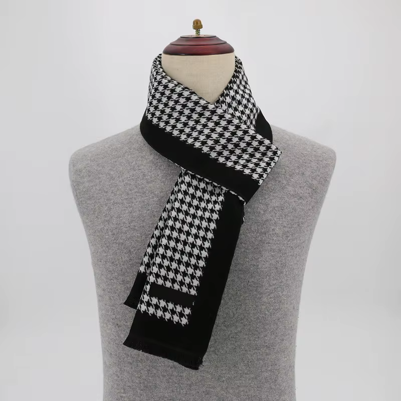 Marque de luxe hiver Plaid cachemire écharpe pour hommes chaud cou écharpes