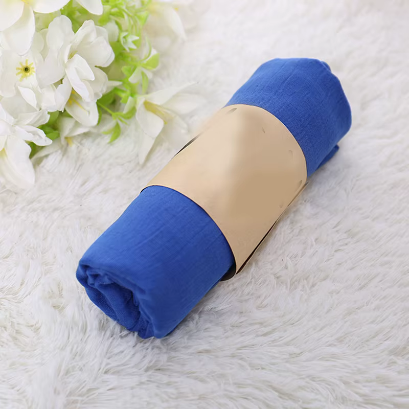 Écharpe Hijabs en Coton Bleu Royal pour Femme