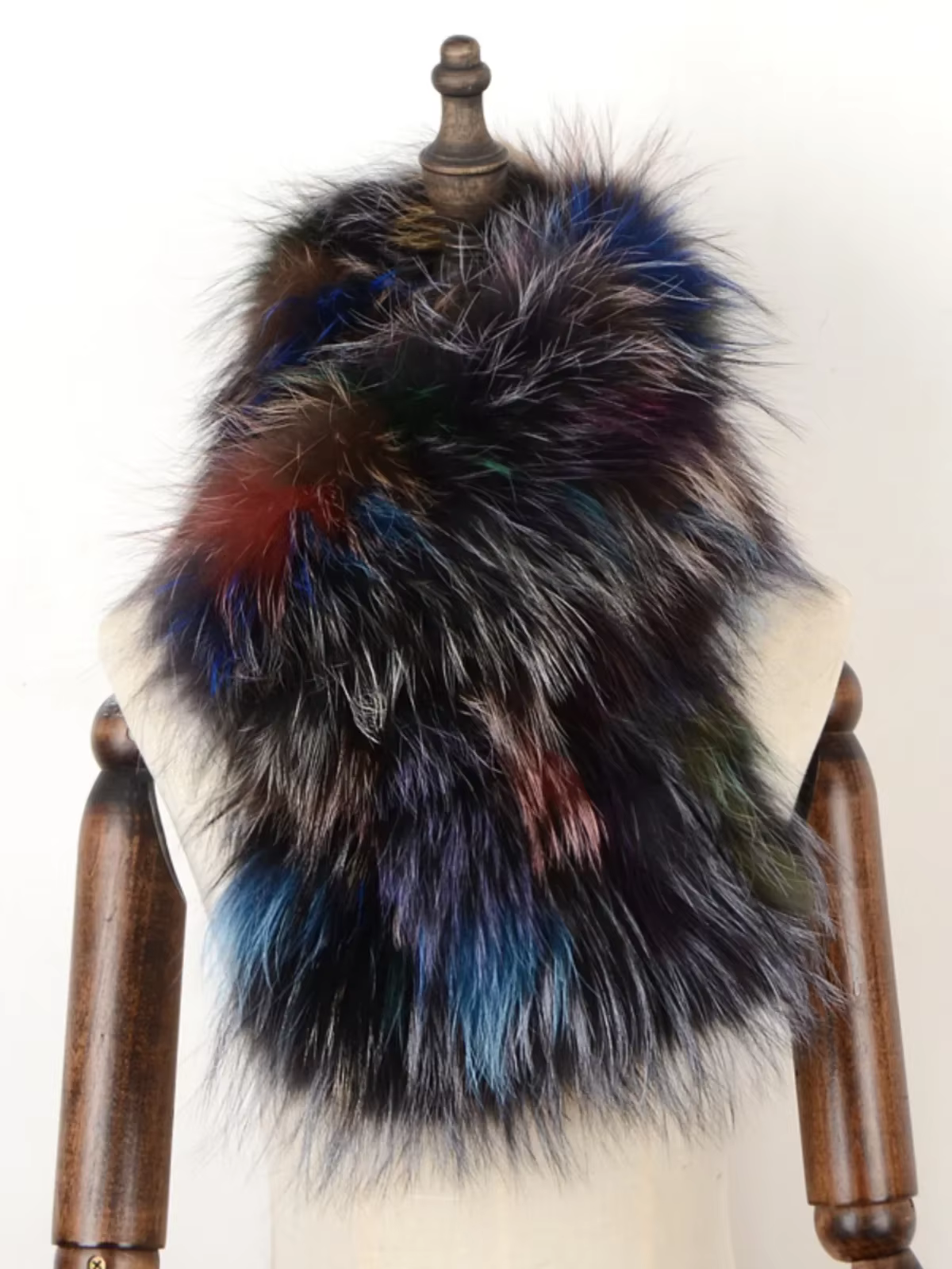 Nouveau Style tricoté véritable fourrure de renard écharpe châles femmes chaud naturel moelleux