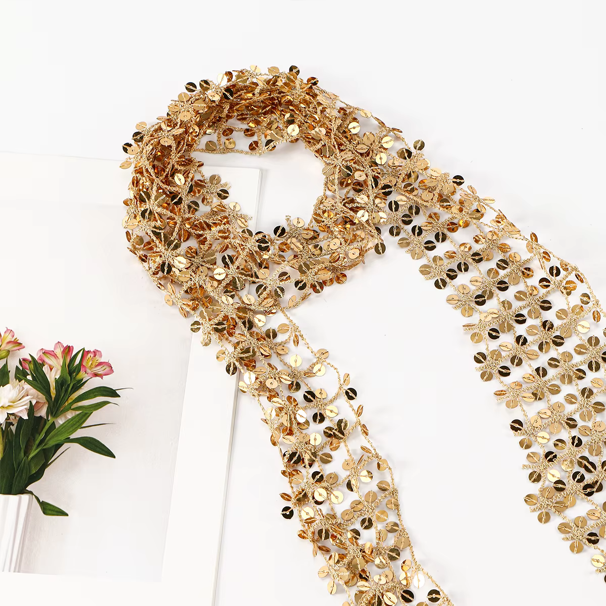 Écharpe à paillettes brillantes pour femmes