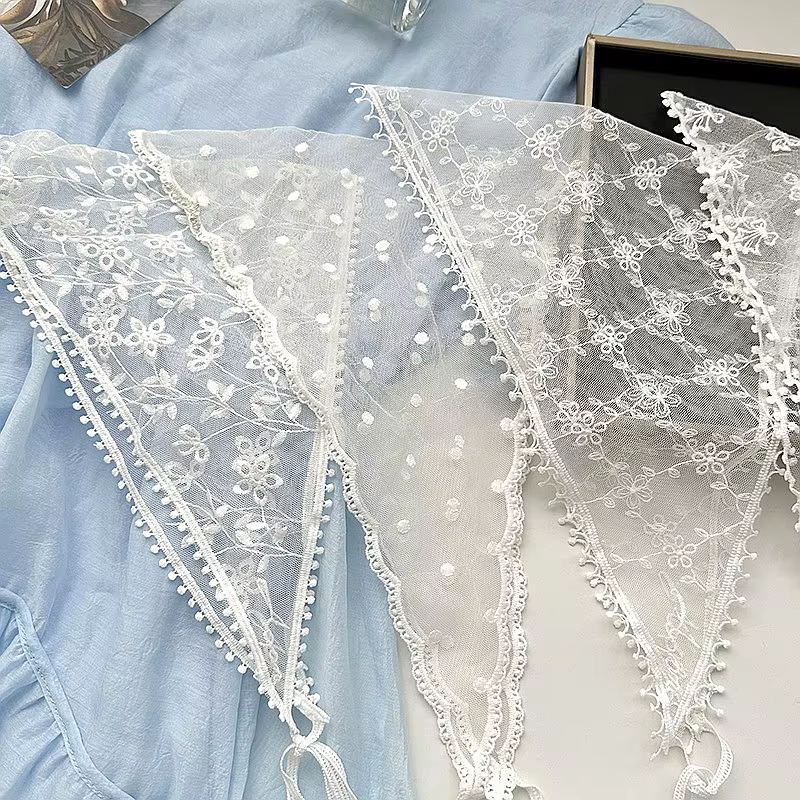 Nouveau foulard triangulaire en dentelle 2026 pour femme