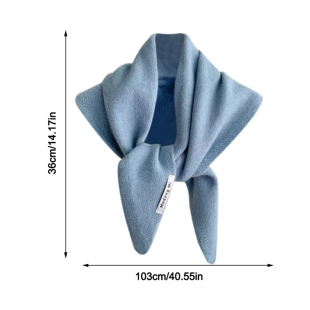 Écharpe Triangulaire en Laine Douce Multifonctionnelle pour Femme