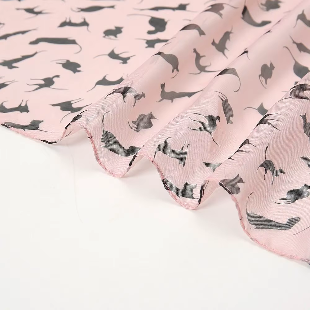 Écharpe en mousseline de soie pour femmes et filles