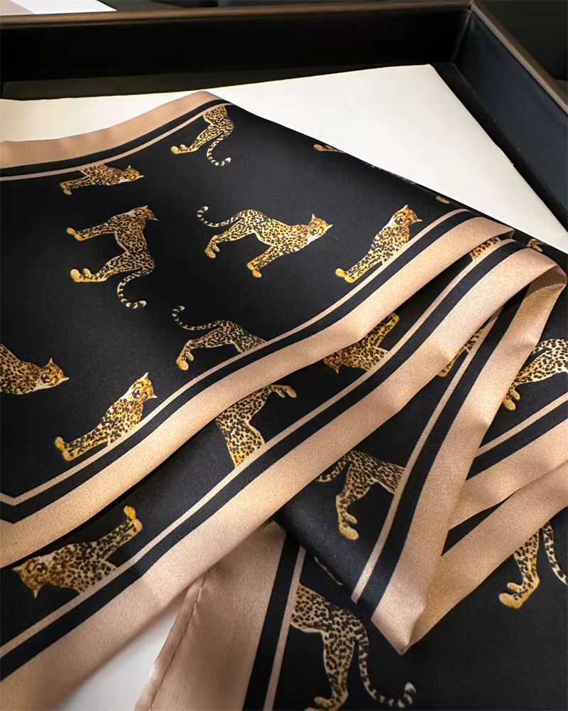 Foulard de tête de luxe foulards de cou de cheveux pour femmes sac à main écharpes pour sacs
