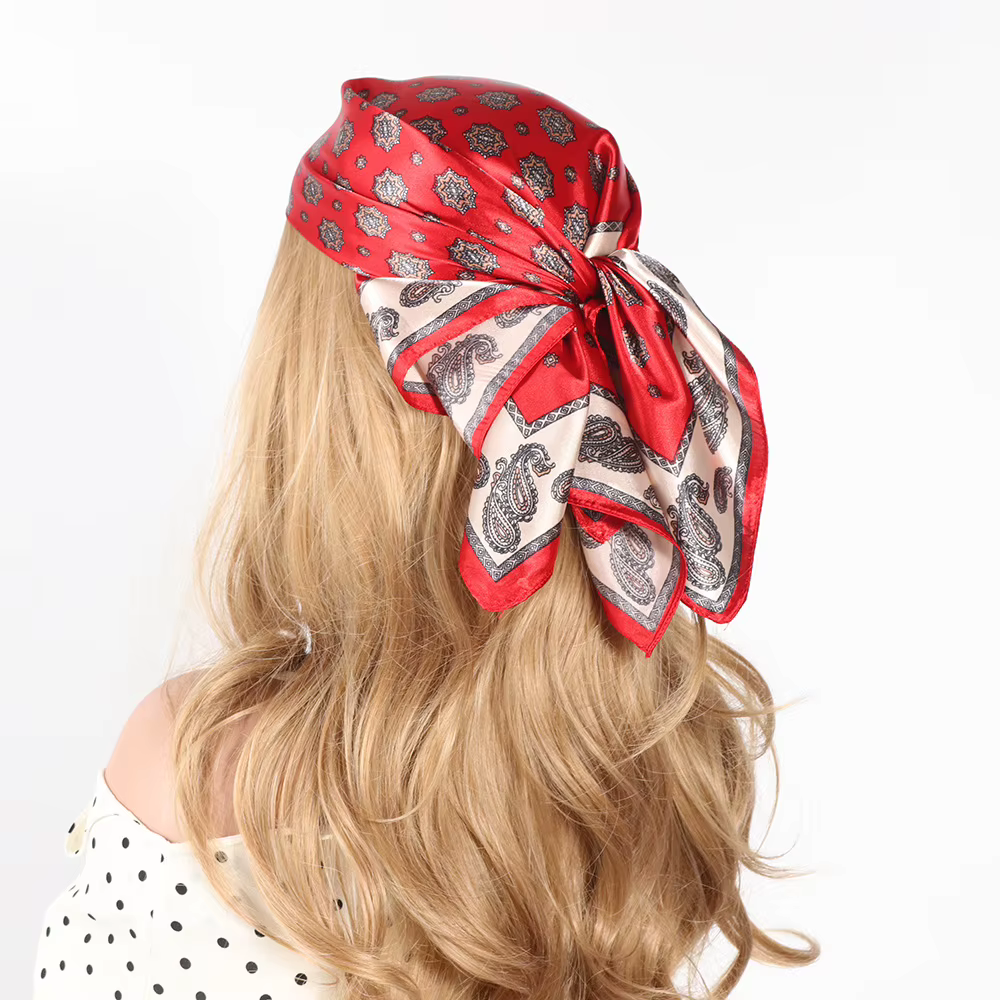 Foulard bleu et blanc pour femmes