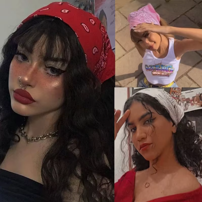 Mode écharpe Bandana chapeaux pour femmes filles enfants Vintage quatre saisons carré cheveux