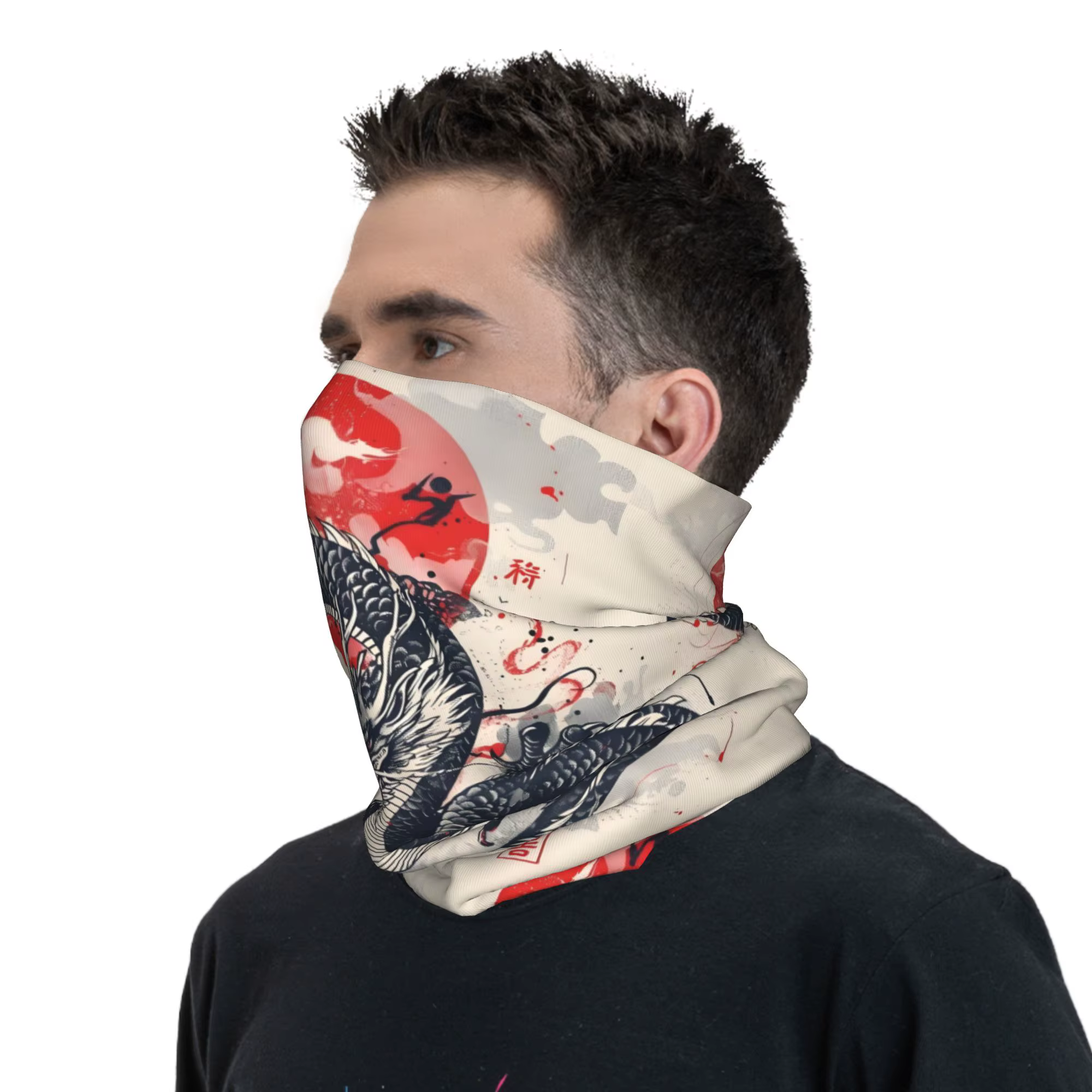 Bandana Dragon rouge personnalisé