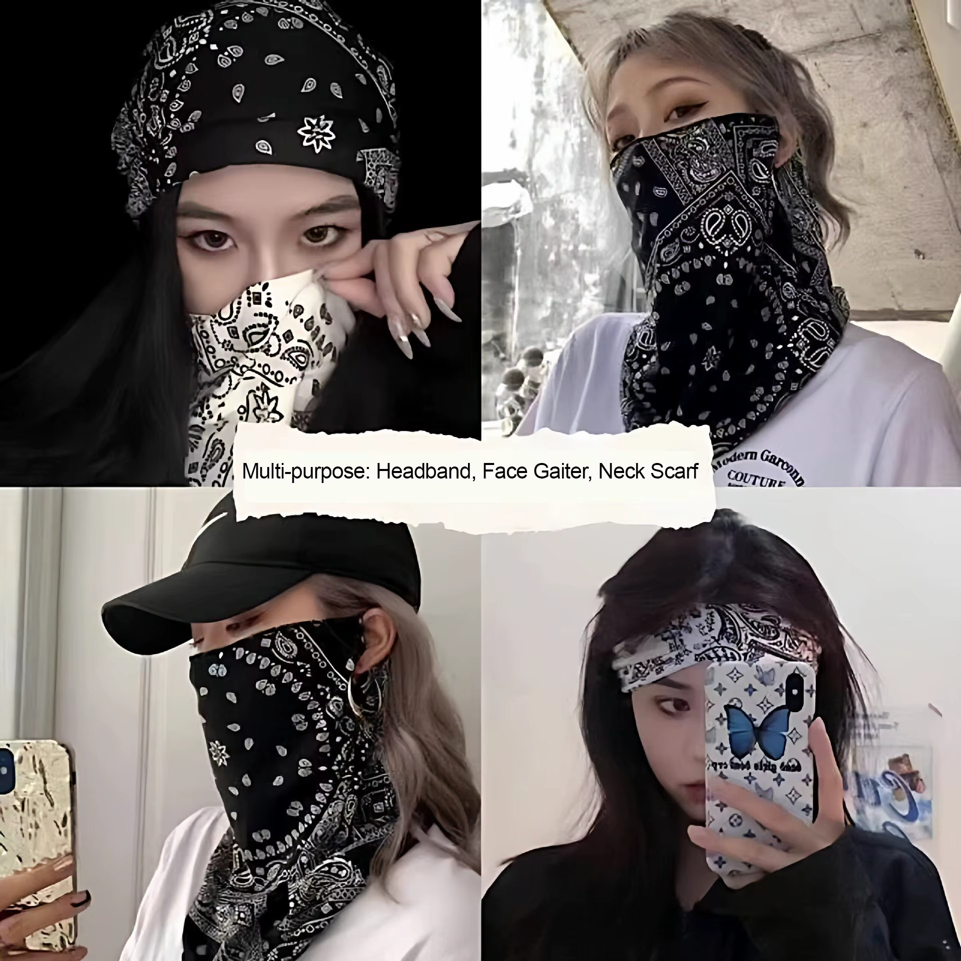 Cache-cou Paisley anti-UV