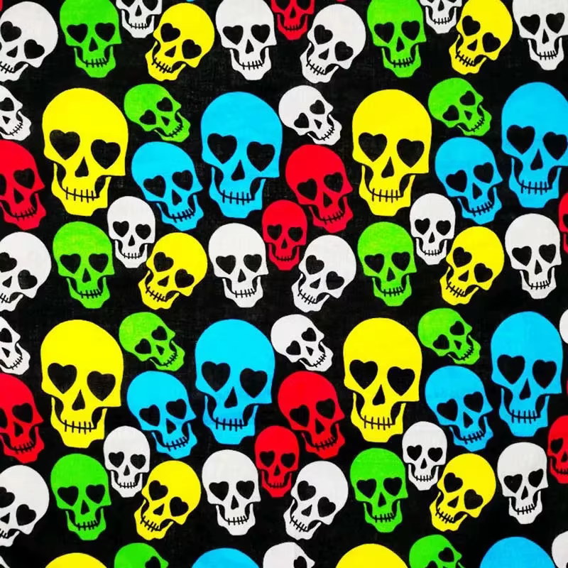 Foulard carré tête de mort pour hommes et femmes