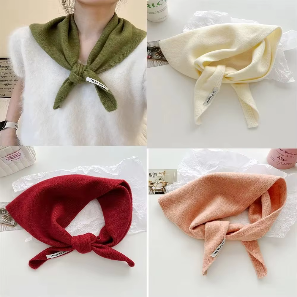 Écharpe Triangulaire Chaude en Laine Multifonctionnelle pour Femme