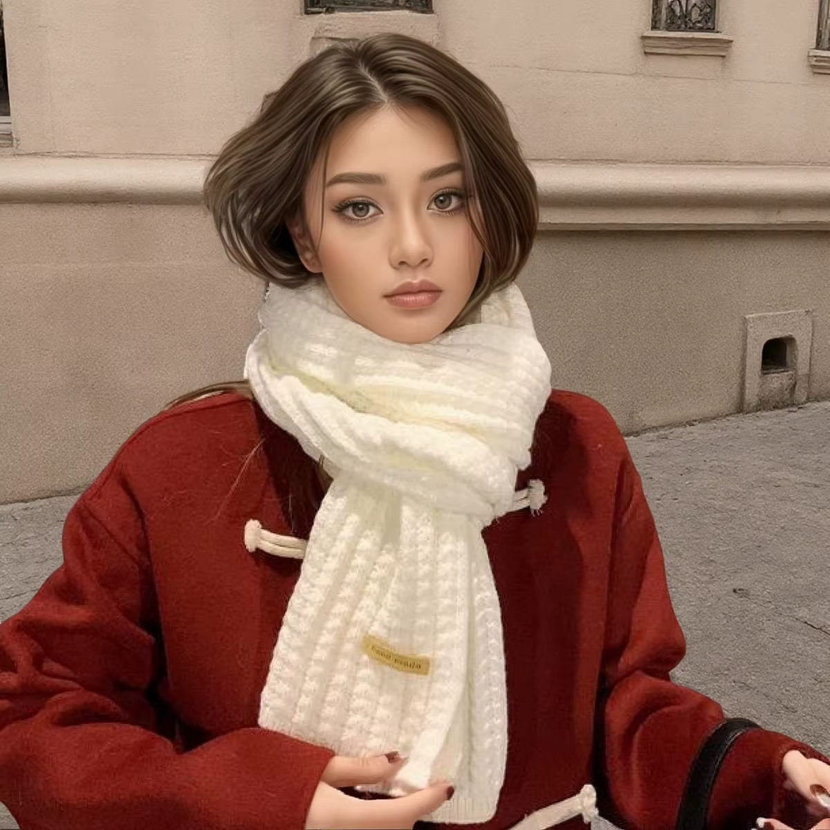 Hommes femmes épais chaud tricoté écharpe en hiver automne laine doux solide cachemire foulard Simple mode noir étudiants foulards