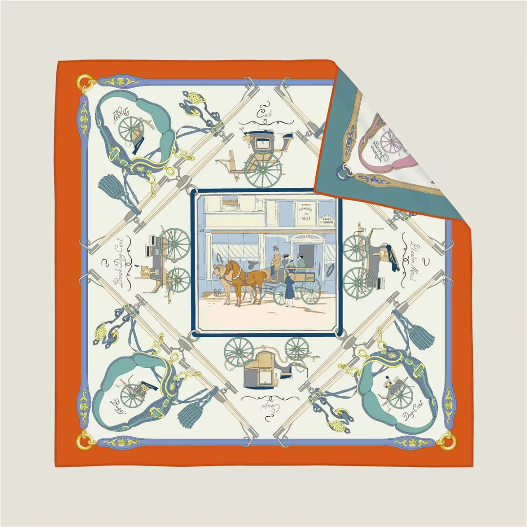 Foulard en soie de luxe 90CM