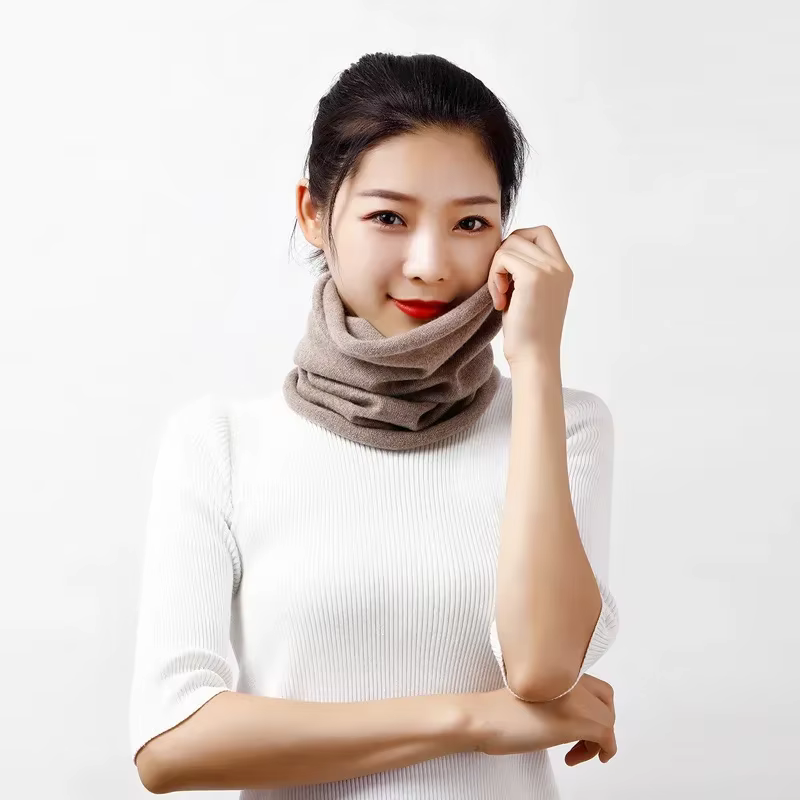 Femmes Tube écharpe laine cou anneau hommes cou plus chaud lapin cheveux capot cheminée