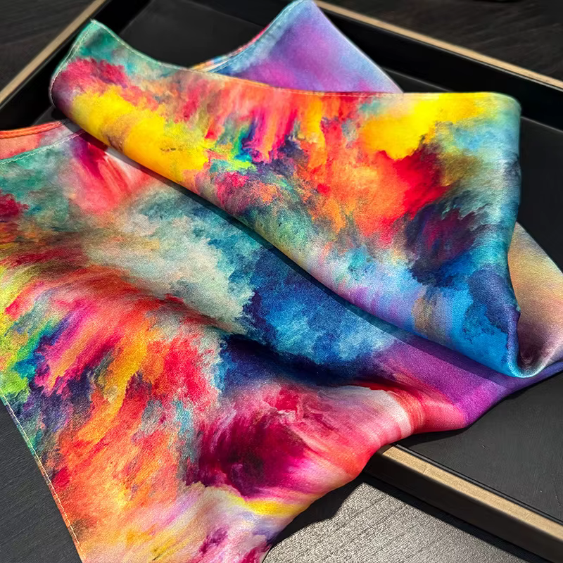 100% Foulard en soie de mûrier femmes luxe carré