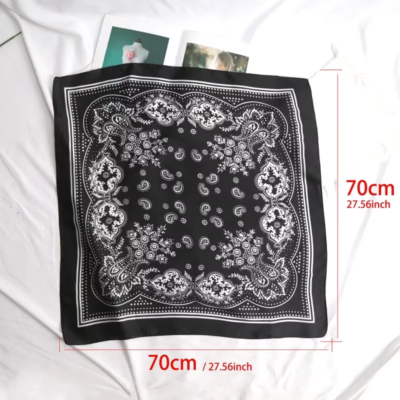 Femmes écharpe mode 70 cm Paisley imprimé Hijab