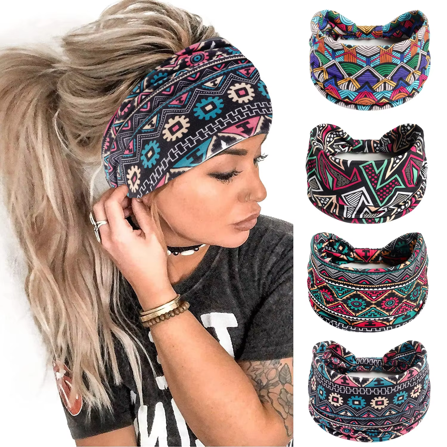Foulard large imprimé de Style bohémien pour femmes