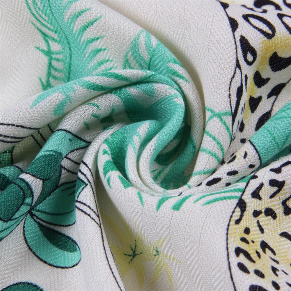 Cachemire soie écharpe concepteur imprimé luxe Pashmina châles pour femmes bords roulés à la main étole couverture Triangle foulards Poncho