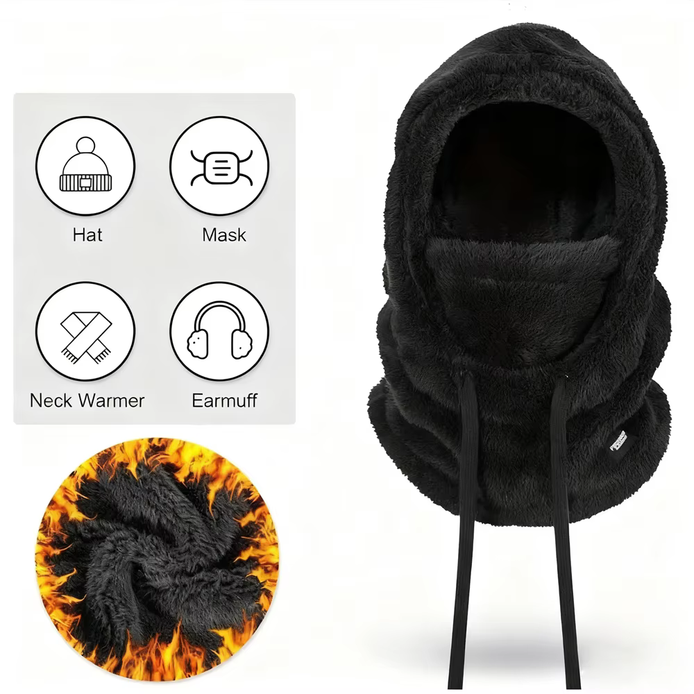 Cagoule thermique coupe-vent pour l'hiver