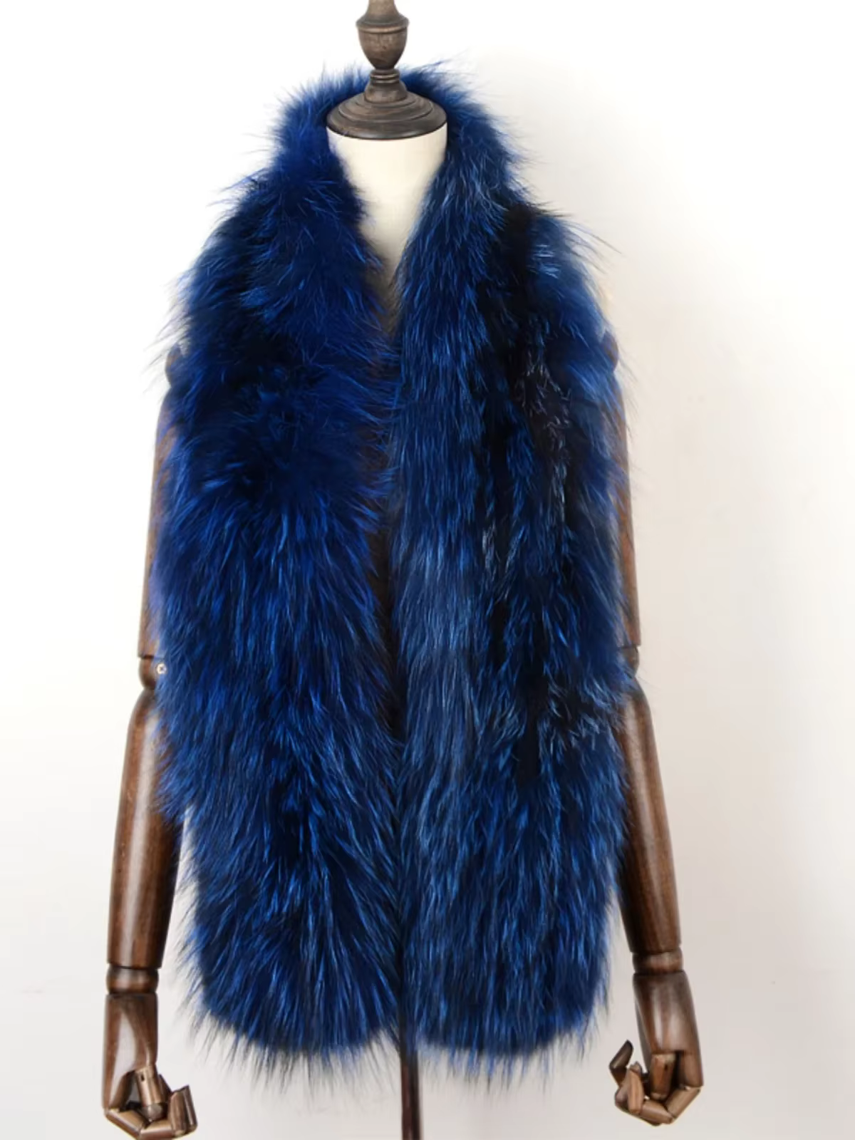 Nouveau Style tricoté véritable fourrure de renard écharpe châles femmes chaud naturel moelleux