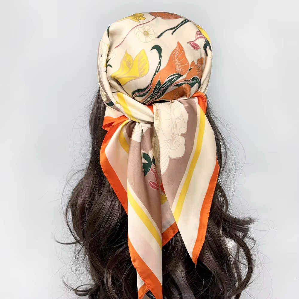 InjSquare-Foulard de marque de luxe pour femmes