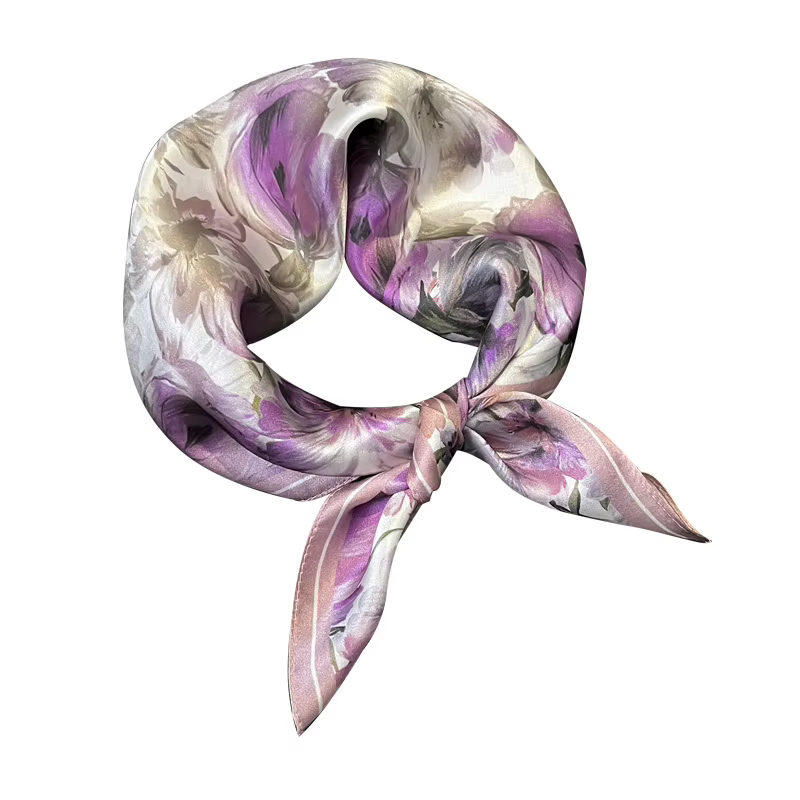 Foulard à fleurs roses pour femmes