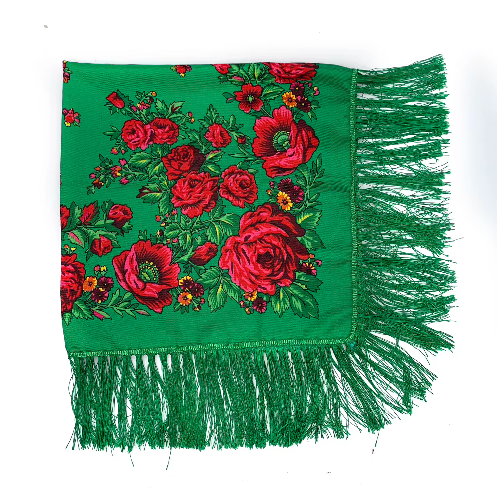 Écharpe carrée russe femmes luxe imprimé fleuri frangé Bandana foulards paréo dame bandeau