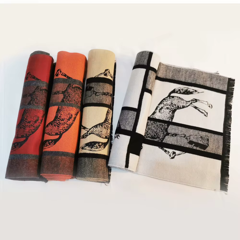 Homme automne hiver motif cheval écharpe de luxe Gentleman cachemire sentiment silencieux étudiant printemps