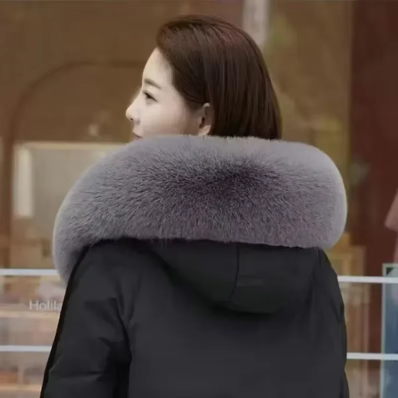 Faux col de fourrure de renard foulards de mode pour dames femmes et hommes manteau veste hiver luxe