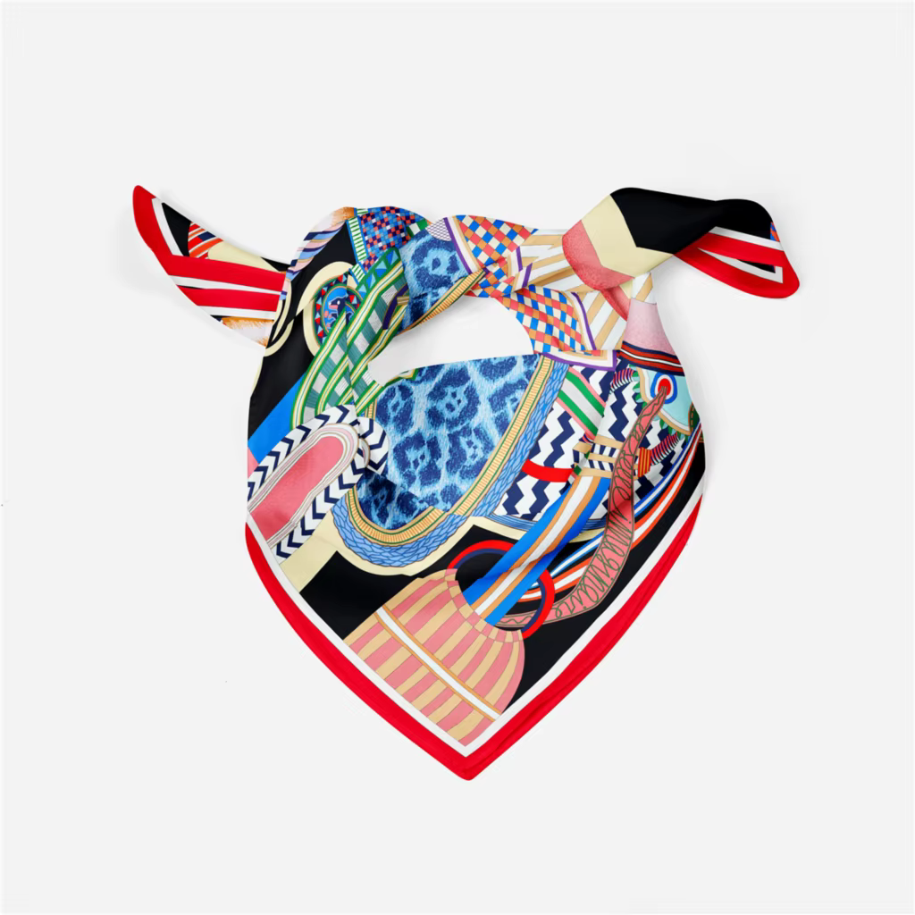53cm Design magnifique selle marque carré écharpe femme nouvelle Foulard en soie femmes Bandana luxe bandeau Hijab