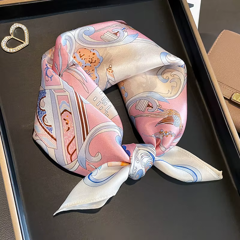 Foulard de luxe en soie naturelle pour femmes