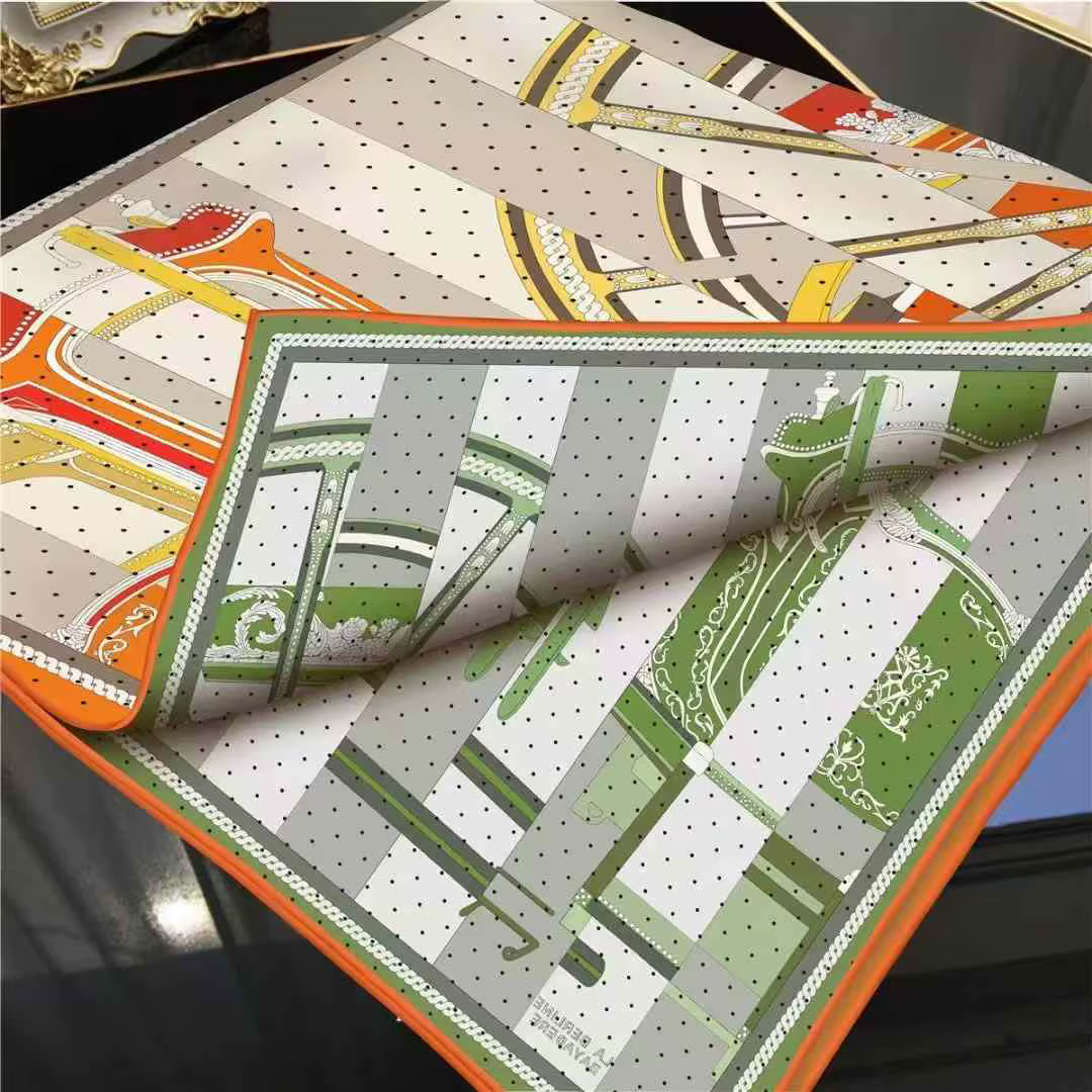 Designers de luxe foulard en sergé 90CM Double Face Bandanas carrés Herms châles à bord roulé tête cheveux foulards en soie cadeau d'amant