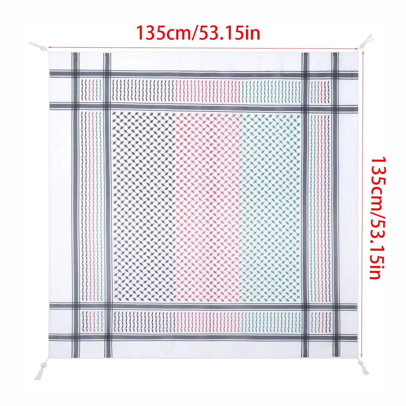 Nouveau Foulard arabe pour hommes et femmes Jacquard Arafat émeraude dubaï écharpe moyen-orient arabie saoudite