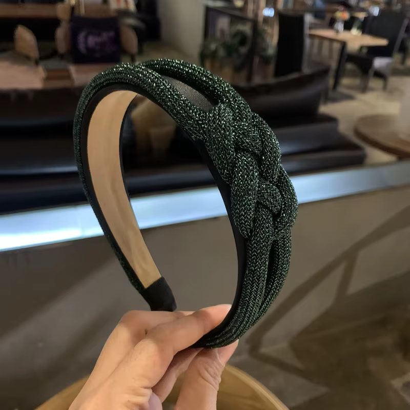 Nouvelle mode métal torsadé tissé bandeau femmes