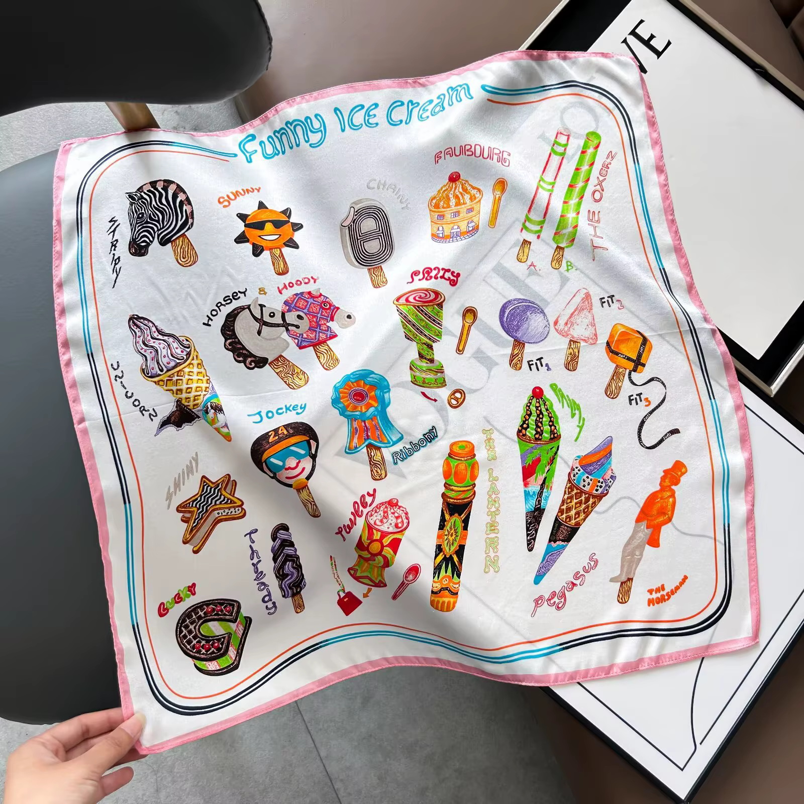Foulard de cou de fête d'été pour filles 100%