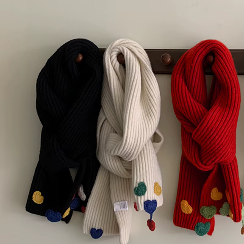 Châle doux en tricot de coeur au crochet pour femmes et filles