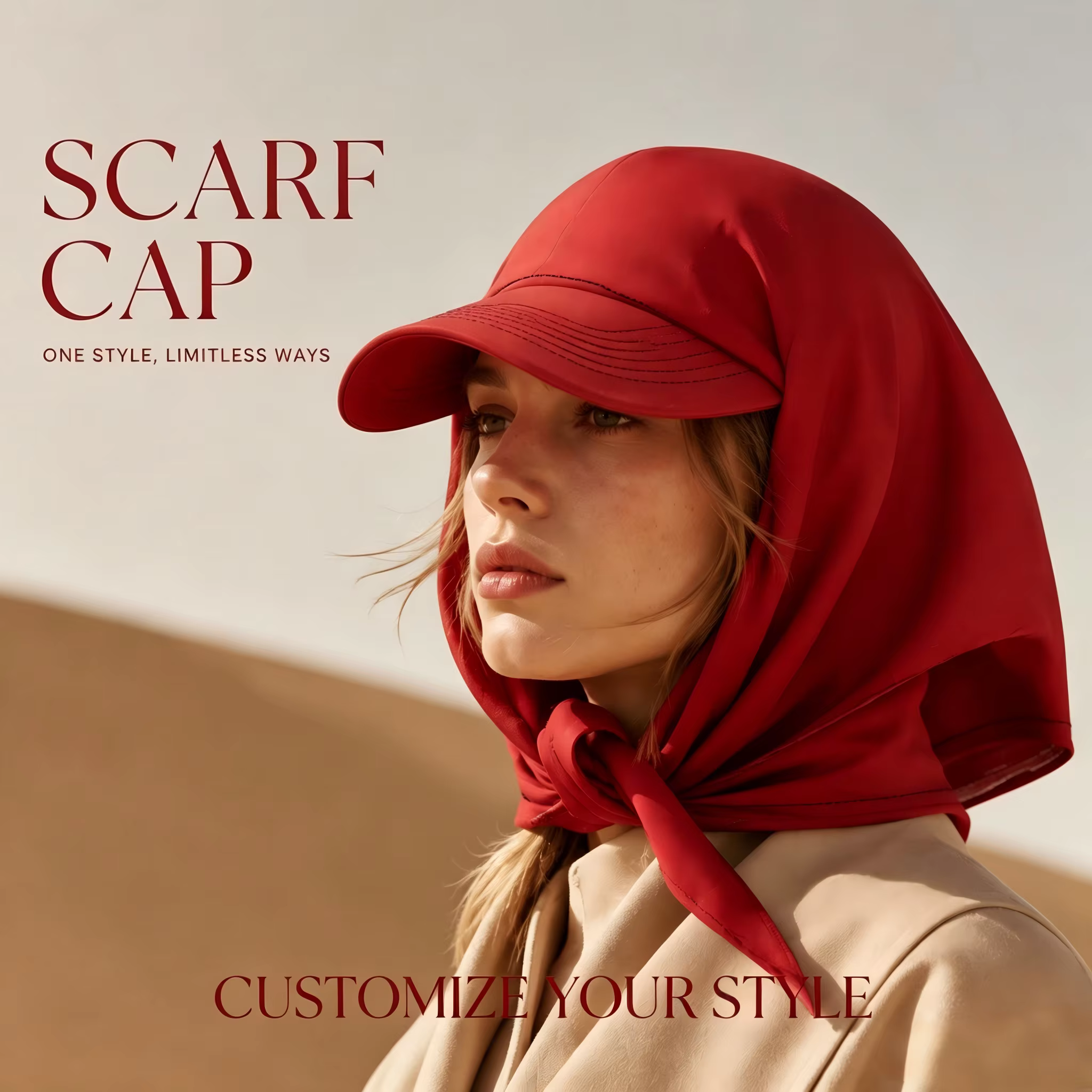 Élégant chapeau-écharpe pour femme