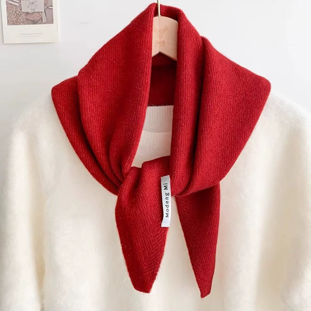 Écharpe Triangulaire en Laine Douce Multifonctionnelle pour Femme