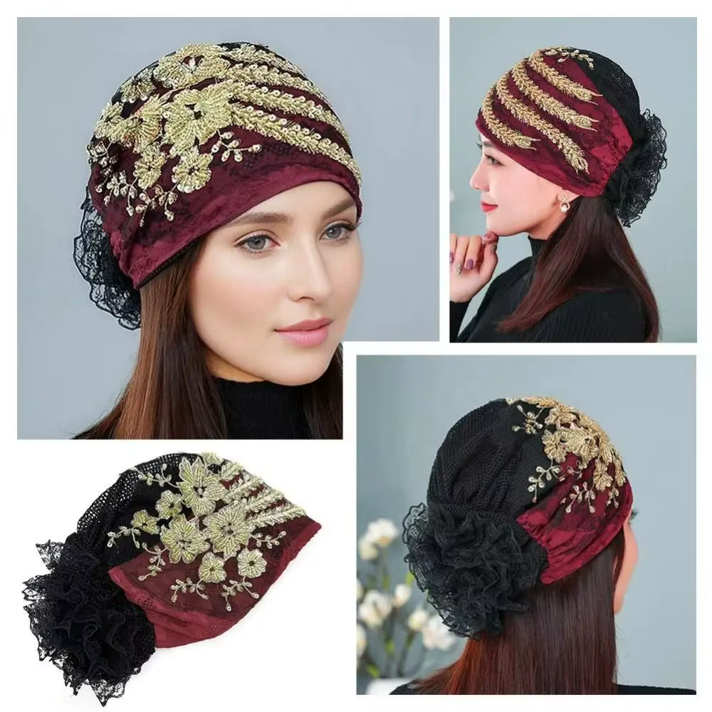 Foulard extensible en dentelle