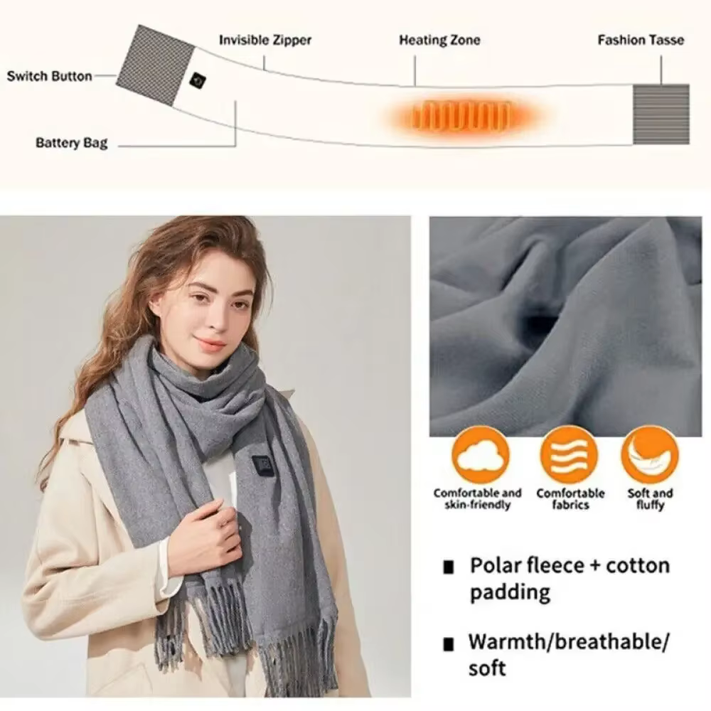 Écharpe chauffante alimentée par USB