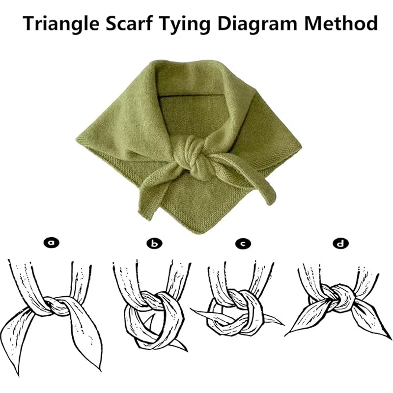 Écharpe Triangle tricotée pour femmes
