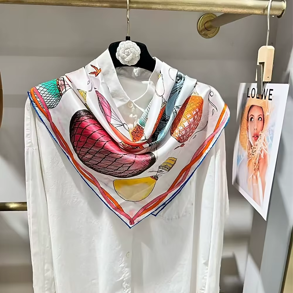Nouveau printemps 100% foulards carrés en soie de mûrier
