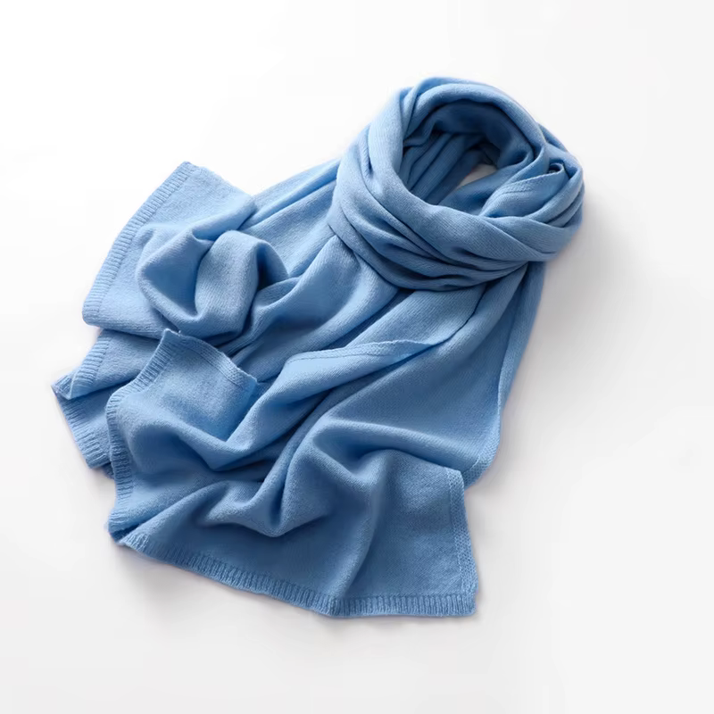 "Épaarpe 100% cachemire de qualité pour femmes et hommes – Écharpe tricotée chaude d'hiver de couleur unie