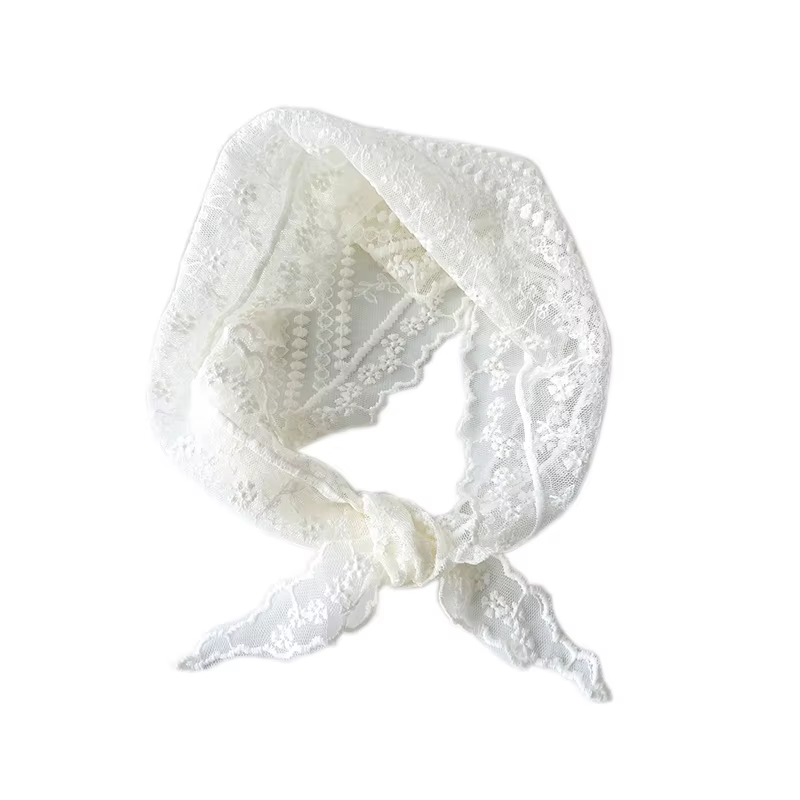 Foulard triangle en dentelle creuse pour femme