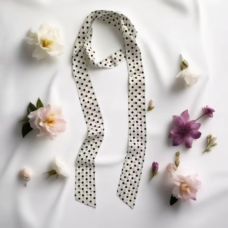 Petite écharpe à pois pour femmes
