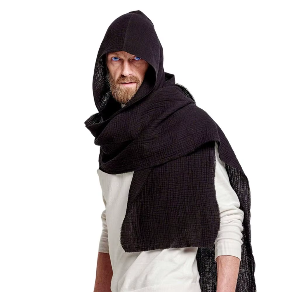 Écharpe à Capuche Multifonctionnelle en Coton et Lin Doux