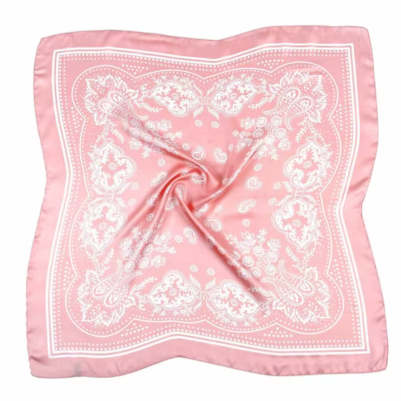 Femmes écharpe 70 cm noir Hip Hop Bandana foulard Paisley imprimé Hijab chapeaux poignet bandeau carré foulards imprimer mouchoir