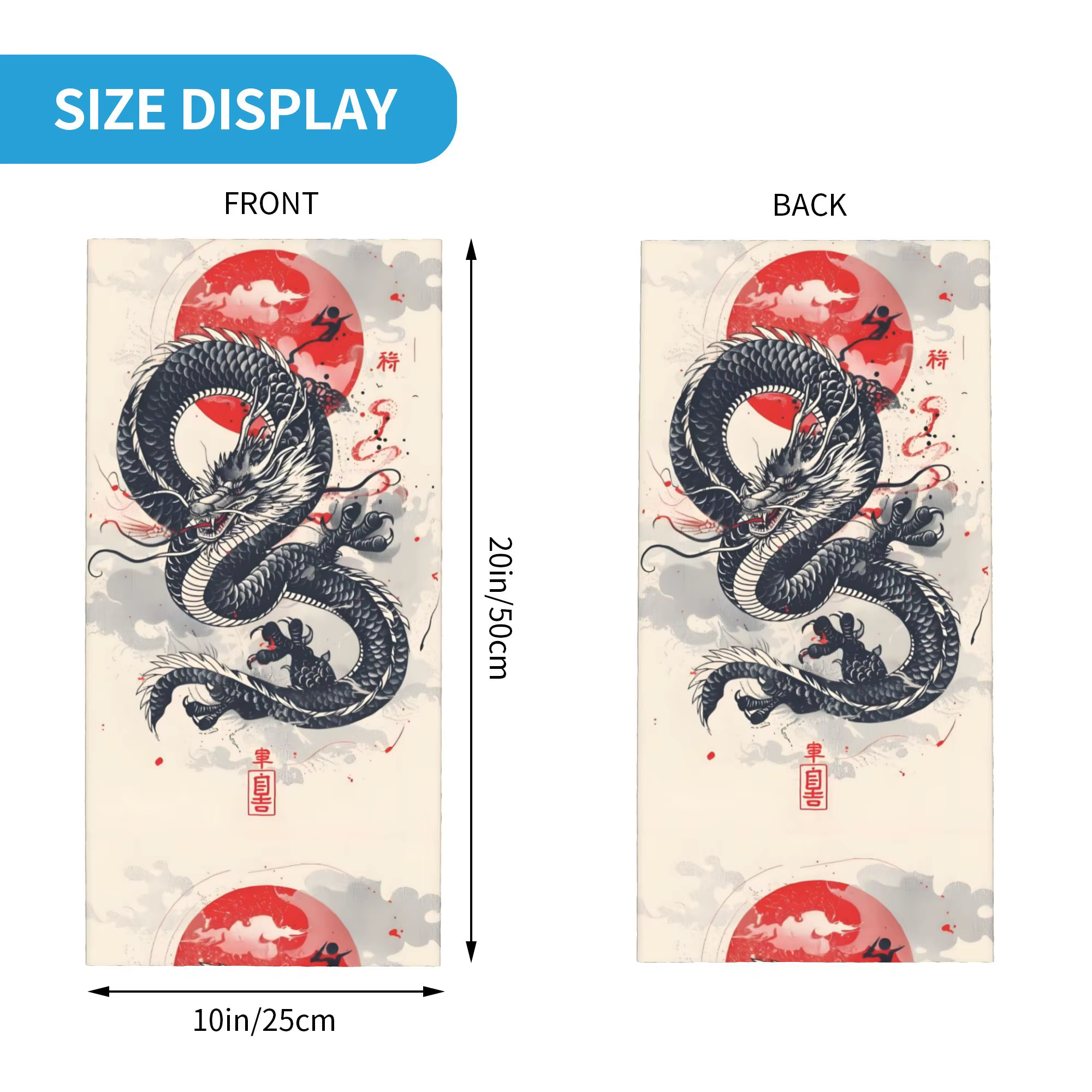 Bandana Dragon rouge personnalisé