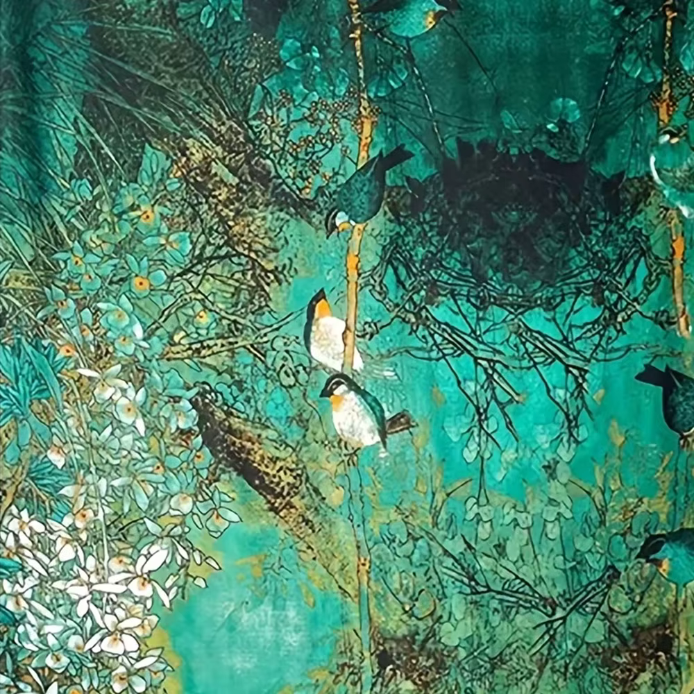 Écharpe de luxe en soie verte 85*180cm pour femme